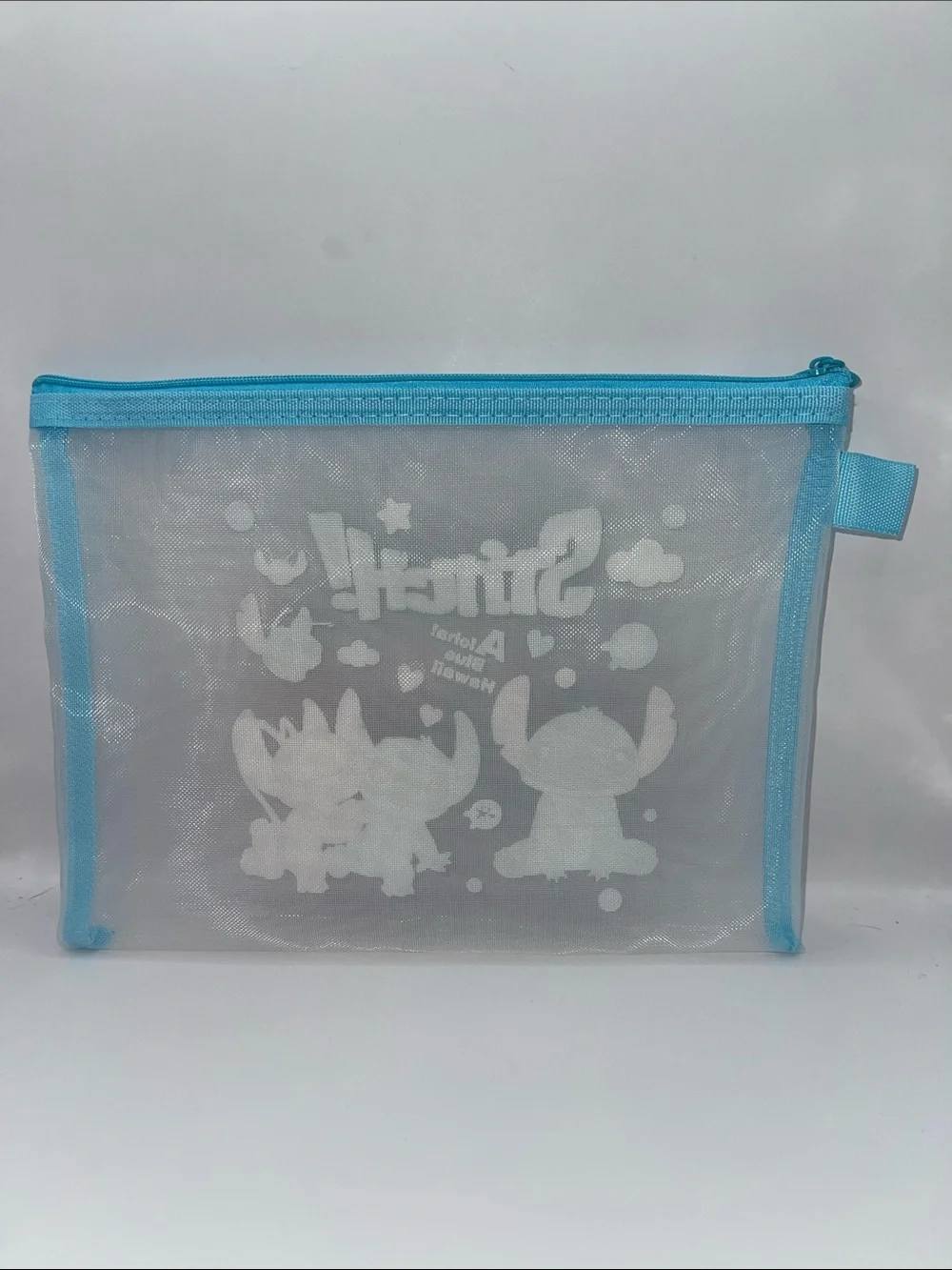 Stitch! Clear Blue Character Pouch